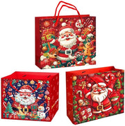 Confezioni regalo riutilizzabili - 3 pezzi - Confezioni regalo di carta - Rosse - Dimensioni 26 x 11 x 20 cm - Confezione regalo