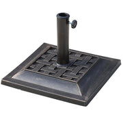 BASE PER OMBRELLONE DA GIARDINO IN RESINA E ACCIAIO VINTAGE 44X44X32CM NERO