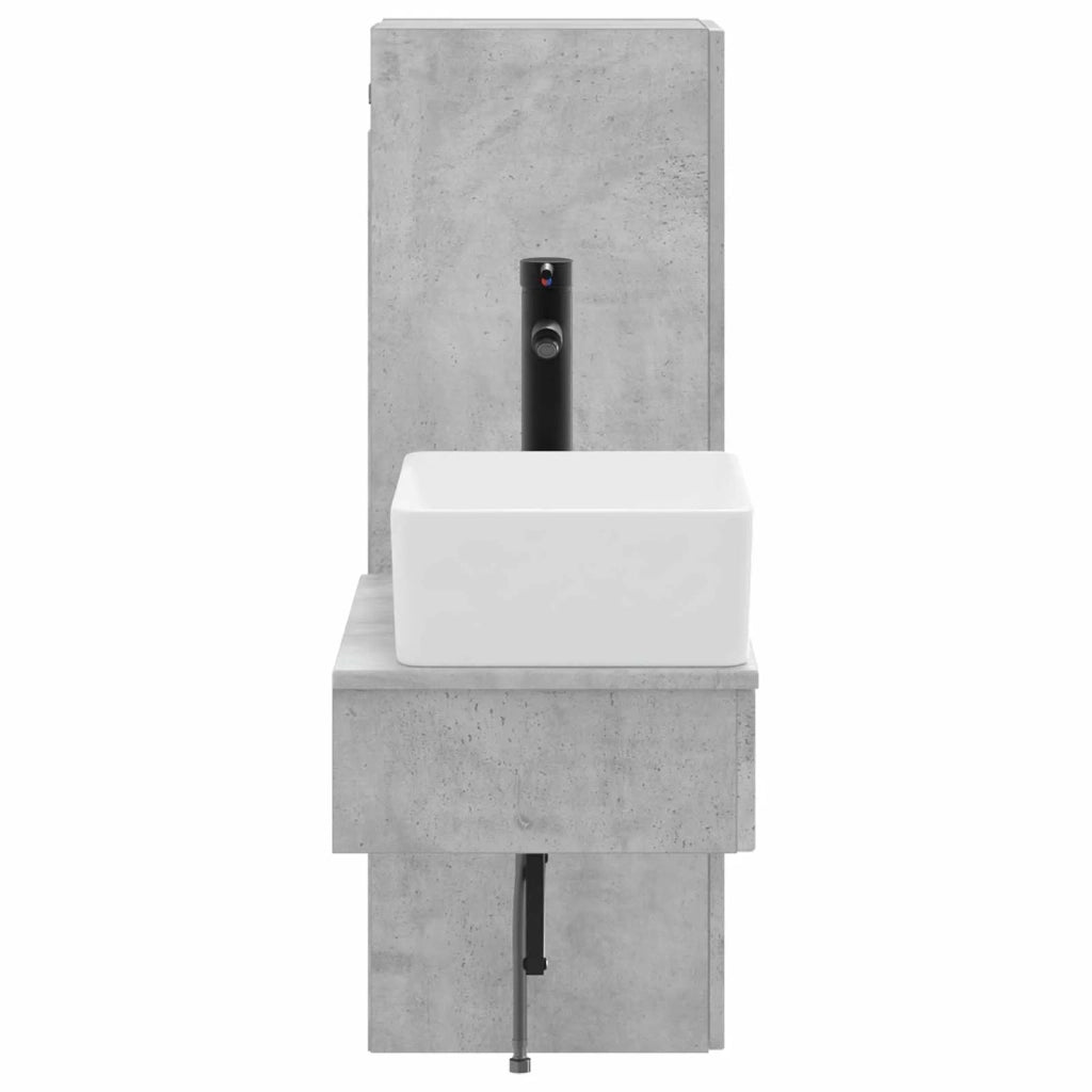 Set di mobili per il bagno 2 pz Grigio Cemento 3406106
