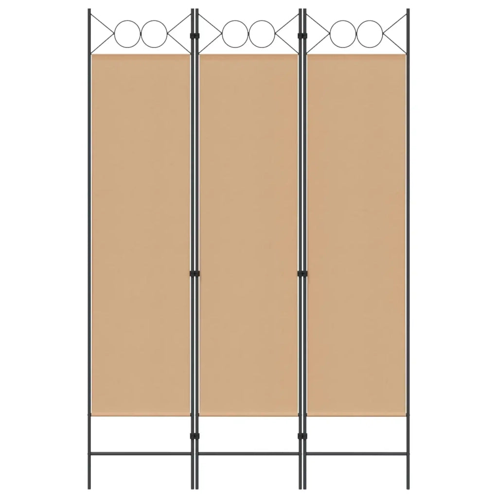 Divisorio Ambienti | Divider per stanze | Paravento a 3 pannelli Beige 120 x 180 cm Tessuto