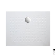 Piatto doccia rettangolare in ceramica nera opaca 80x100 cm