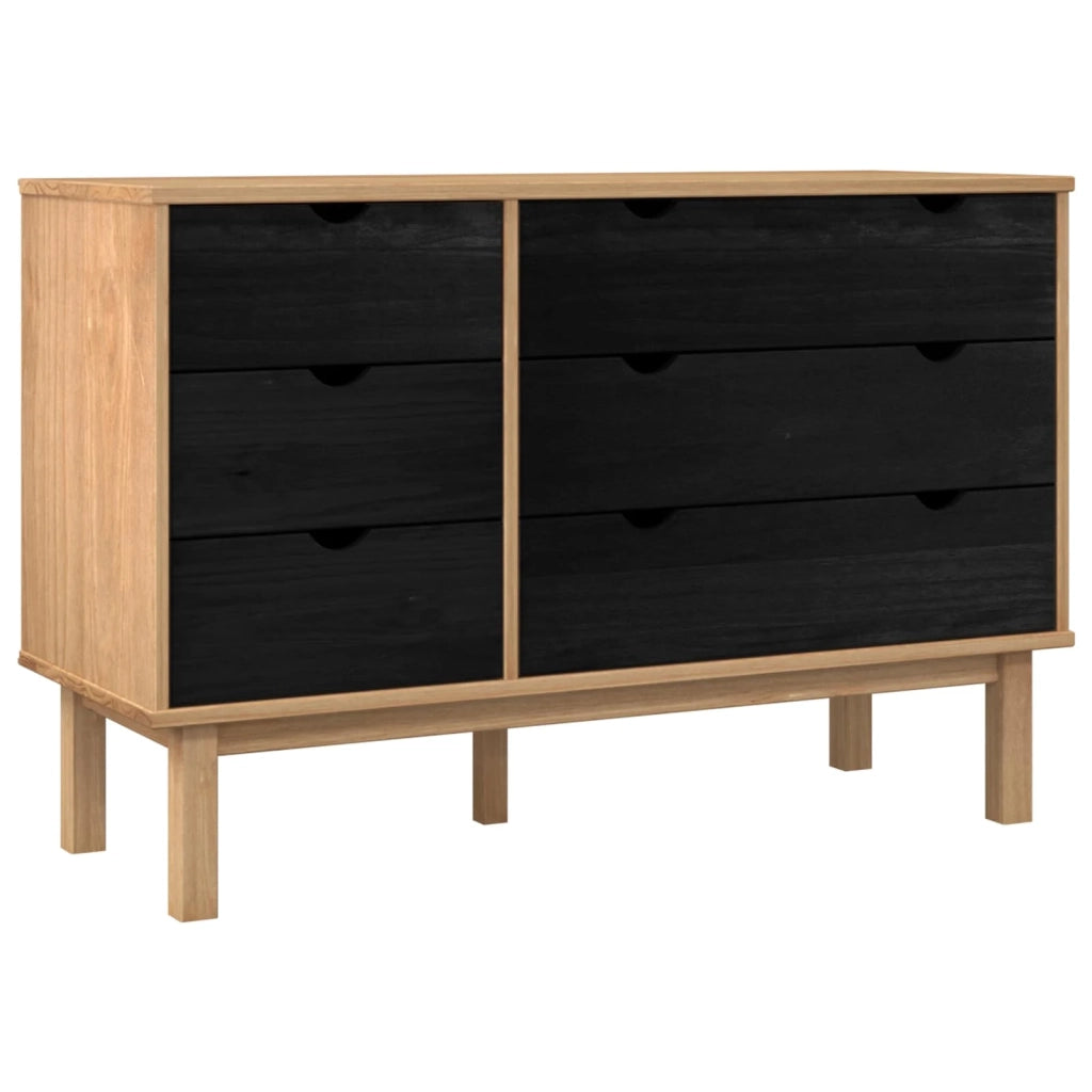 Mobile con Cassetti con cassetto OTTA Nero 111 x 43 x 73,5 cm CFW6783584