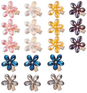 Accessori per capelli mini a forma di cristallo - 18 pezzi - clip con chiusura a coccodrillo - accessori per capelli retro - adatti per capelli fini e ricci - ideale come regalo