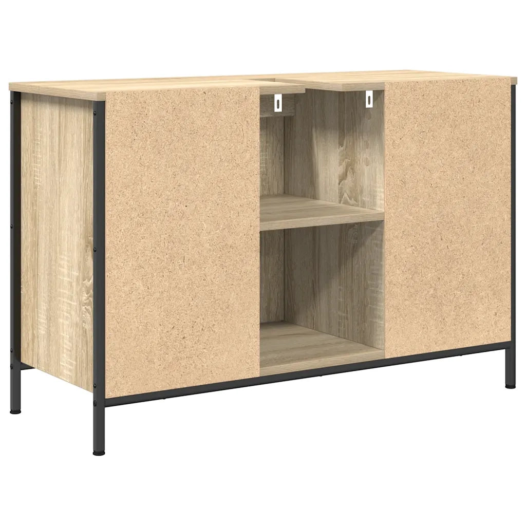 Mobile Lavabo con Cassetti-Armadietto da bagno Rovere Sonoma 90x34,5x60 cm