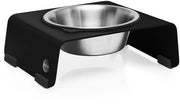 Barra per Cane ARC Dog Elevata Ciotola Cibo Stazione Fatta di Acciaio Inox e Acciaio (Nero, S Solo)