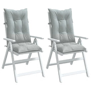Cuscini Sedia Schiena Alta 2 Grigio Mélange 120x50x7 Tessuto 4002346