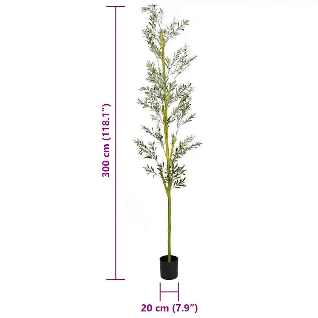 vidaXL Albero Ulivo Artificiale 1000 Foglie 300 cm Verde