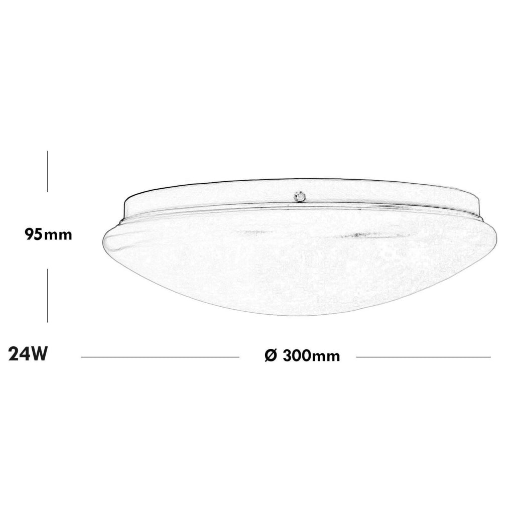 Plafoniera moderna LED CCT 24W da 3000K a 6500K lampada da soffitto parete luce camera da letto cucina ufficio 2160 lumen