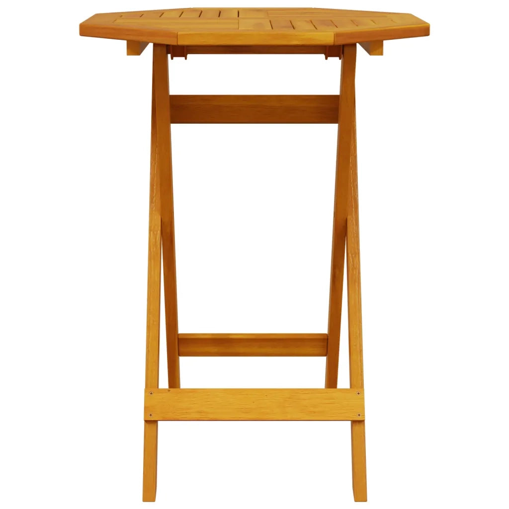 Tavolo da Giardino Pieghevole Ã˜60x75cm Legno Massello di Acacia