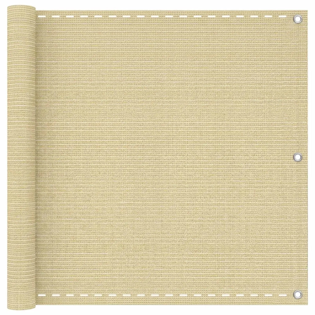 Schermo da balcone-Pannello per balcone Beige 120 x 700 cm HDPE e alluminio