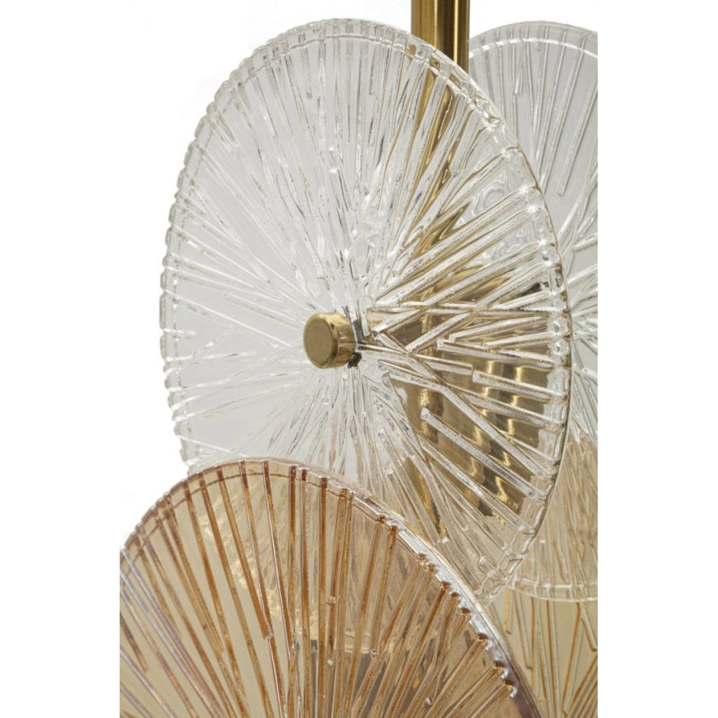 Lampada da Terra VKH918, Marrone, Vetro, 30x30x164 cm