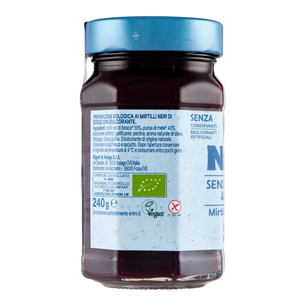 Rigoni di asiago natu bio mirtilli neri senza zuccheri aggiunti 240 grammi
