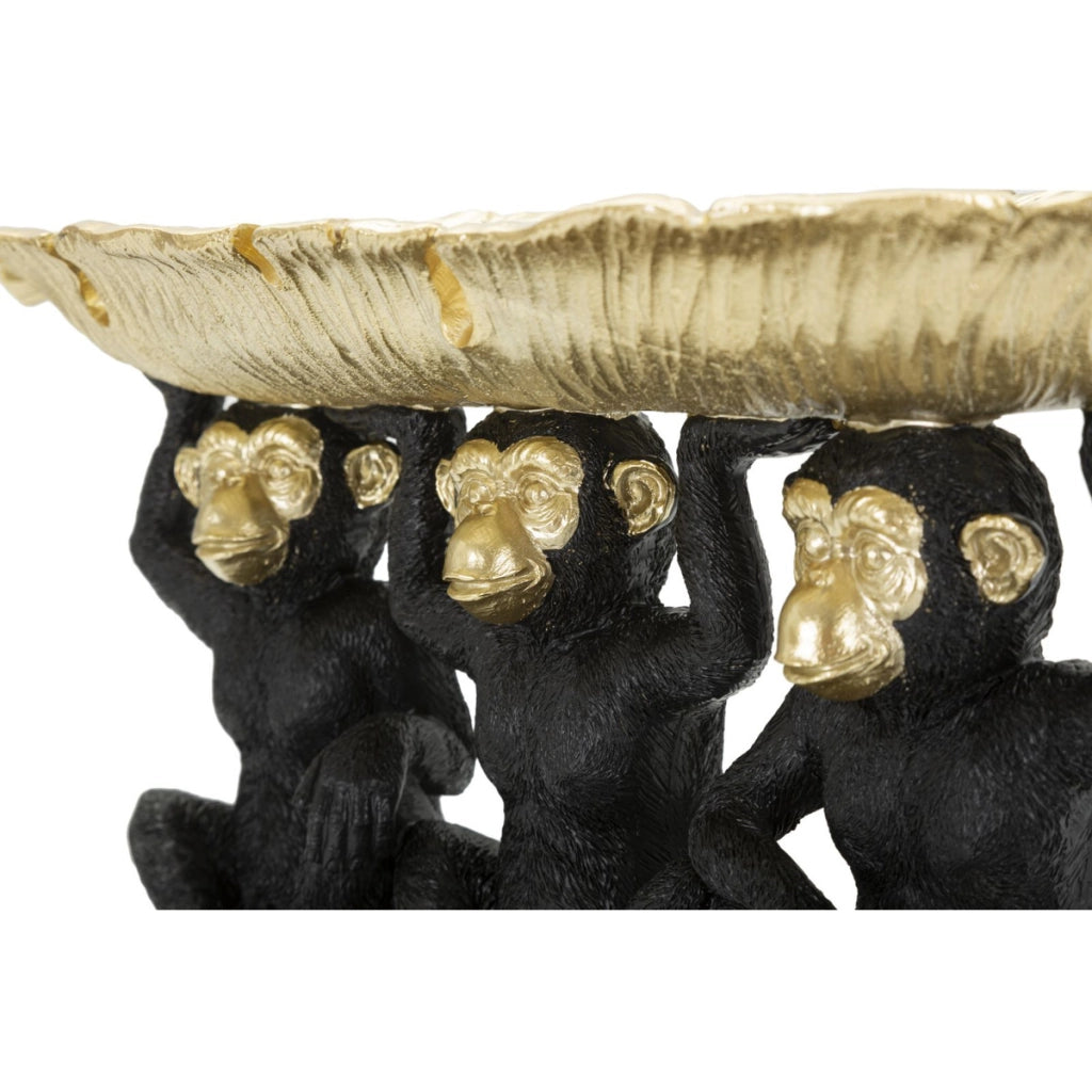 Vassoio Scimmia 14, Nero, Poliresina, 43x15,7x20 cm