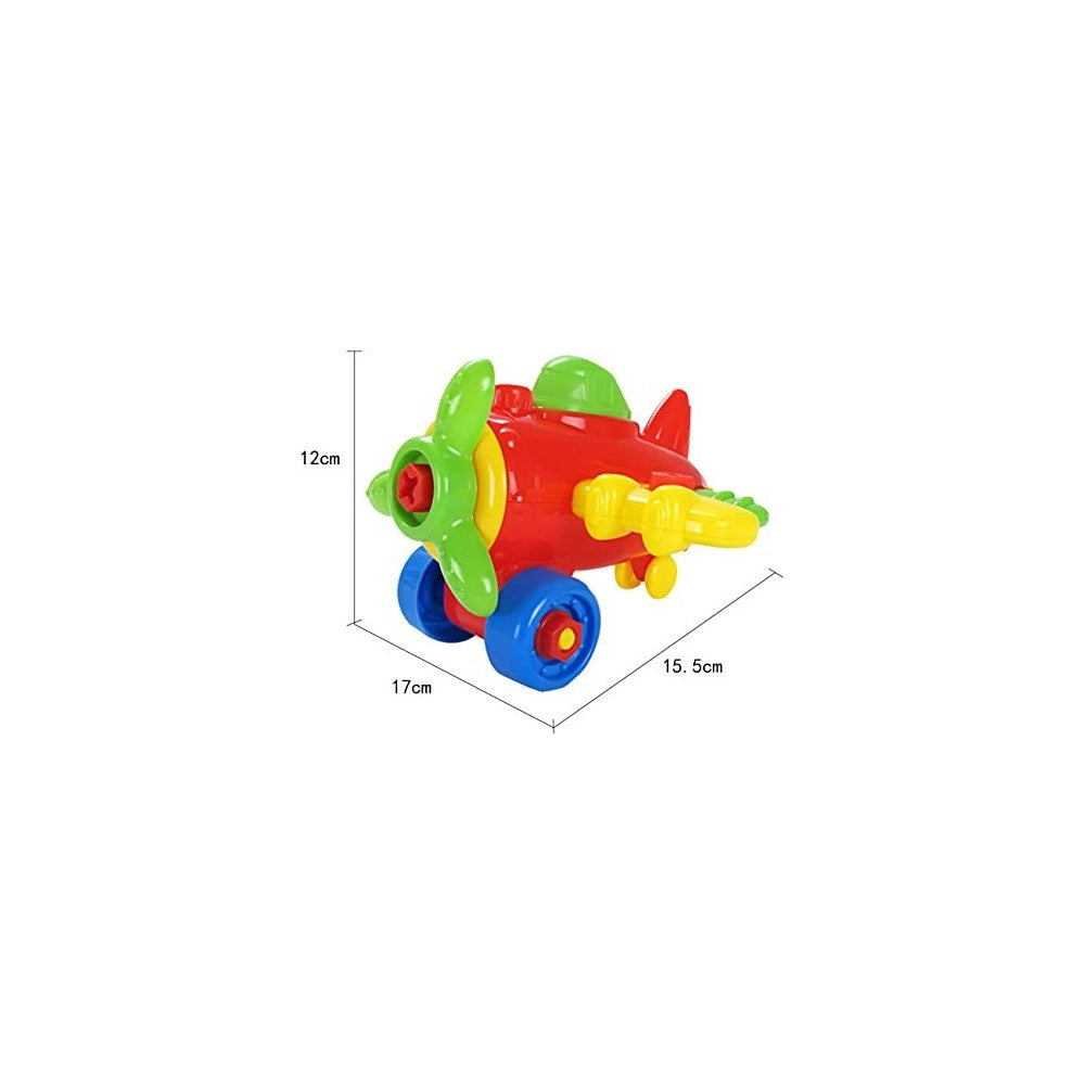 Trade Shop - Aeroplano Giocattolo Educativo Per Bambini Smonta E Rimonta Con Set N.2 Attrezzi -