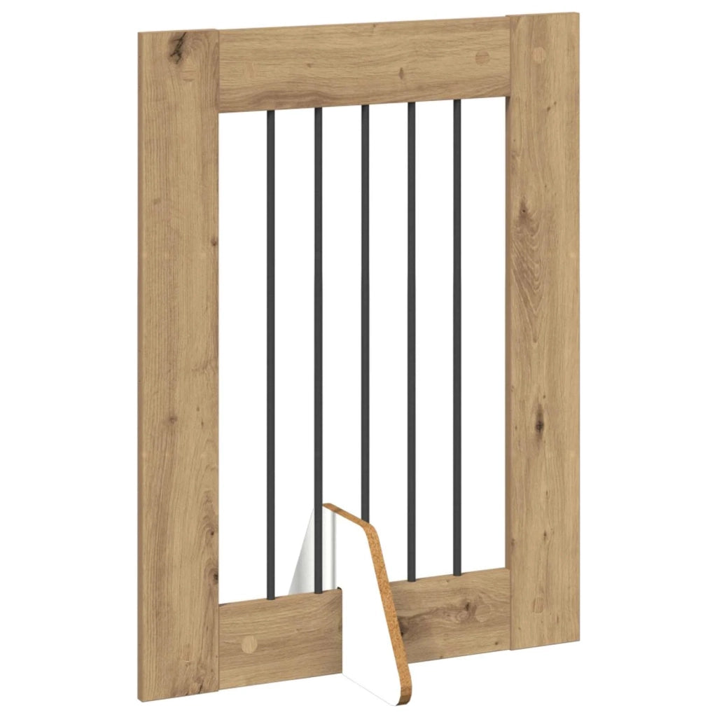 Cancello per cani pieghevole con supporti 2 pz 120,5 cm 892096