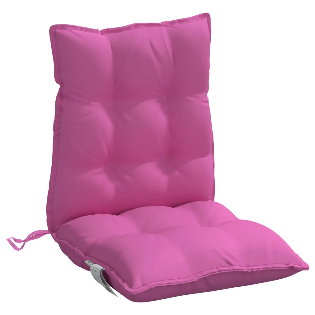 Cuscini per Sedia Schienale Basso 4 pz | Cuscini per sedie Rosa in Tessuto Oxford