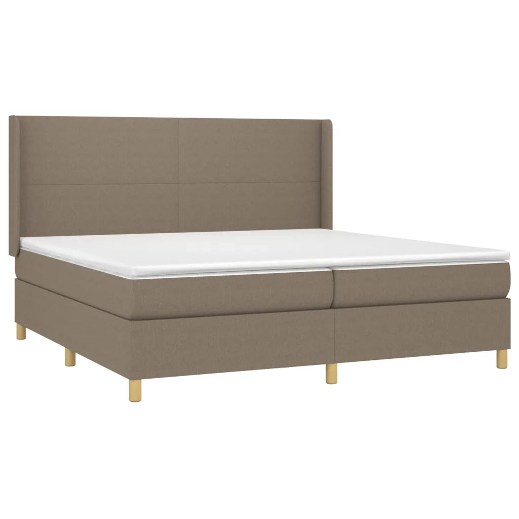 Giroletto a Molle con Materasso Tortora 200x200 cm in Tessuto 3131861