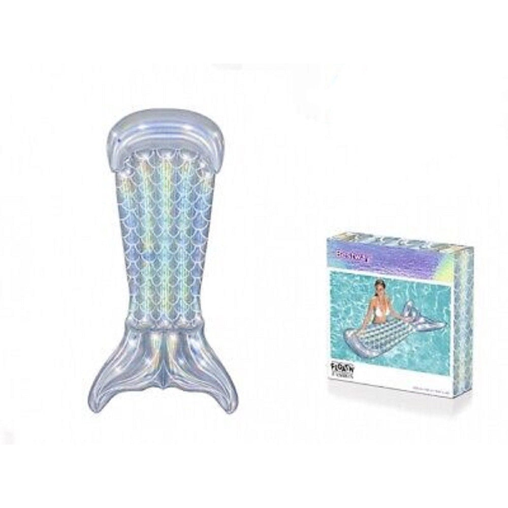 Trade Shop - Materassino Gonfiabile Fashion Coda A Sirena Iridescente 193x101cm Piscina 43413 -