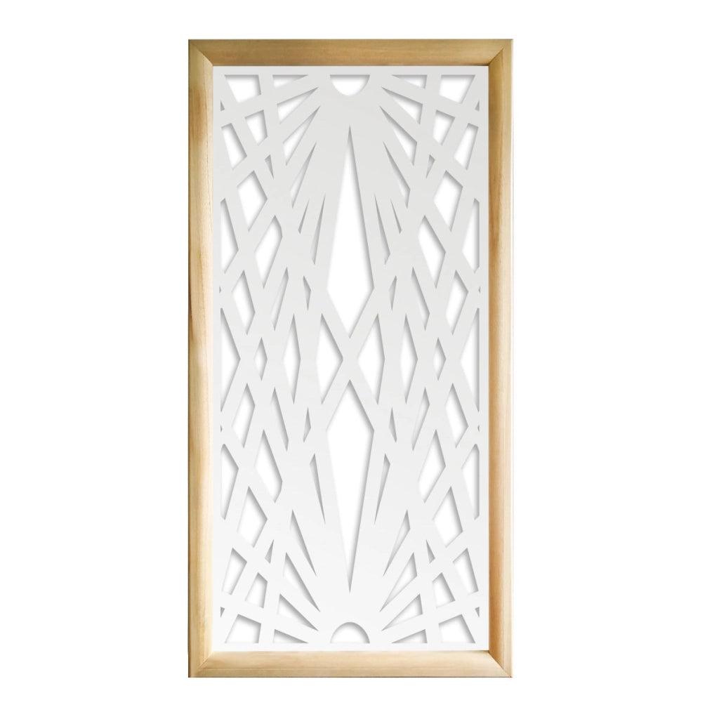 LASER - Moduli Decorativi in Legno e PVC Misura: 47x94 cm, Colore: bianco