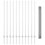 Recinzione in Filo Saldato con 22 Post in U Argento 1.4x25 m Acciaio