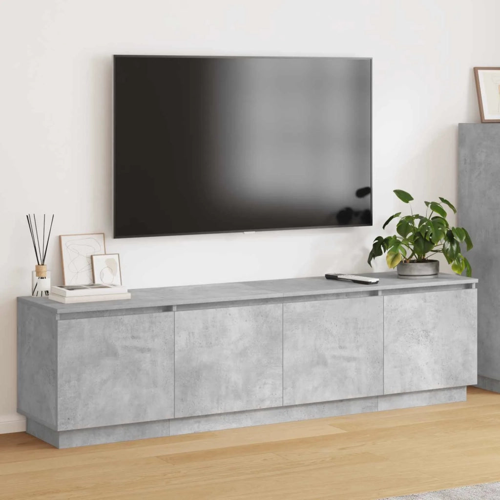 Mobile TV-Credenza per TV Grigio cemento 180 x 38 x 49 cm Legno multistrato