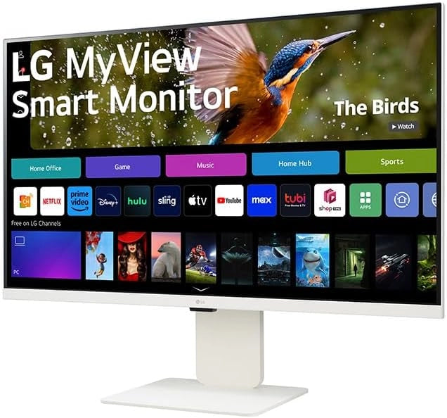 MyView Smart Monitor 32SR83U-W.AEU All-in-One 32, piastrella IPS risoluzione FHD (3840x2160), 5ms GtG 60Hz, HDR 10, DCI-P3 95%, inclinabile, regolabile in altezza