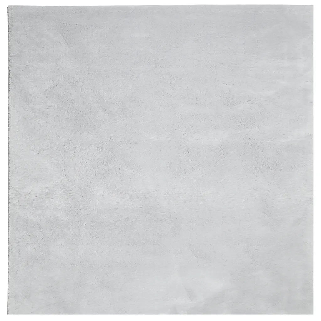 Tappeto a Pelo Corto HUARTE Morbido e Lavabile Grigio 240x240cm 375082
