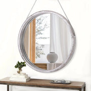 Specchio rotondo per bagno e soggiorno - specchio da parete con cornice metallica per decorazione domestica