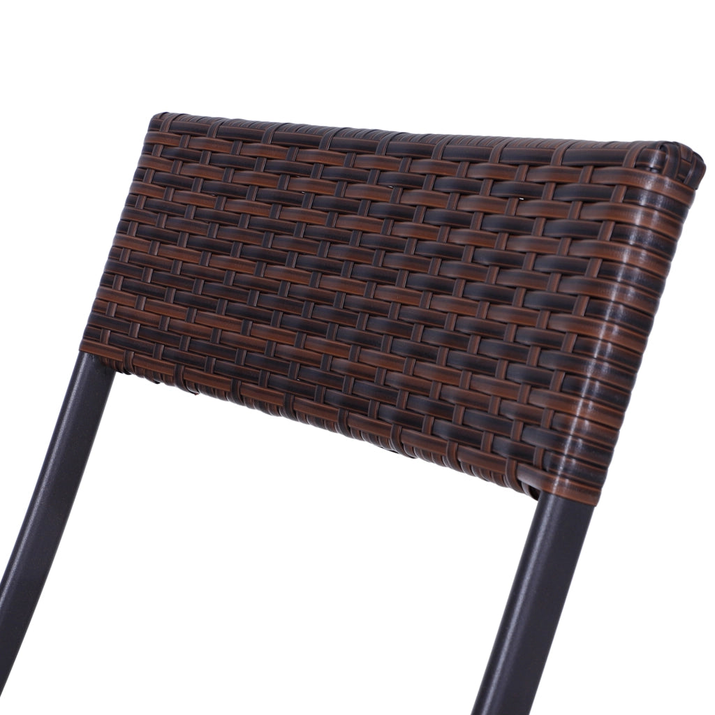 Set Giardino Tavolo Quadrato e Sedie Pieghevoli in Resina ¨C zephmum ¨C Marrone