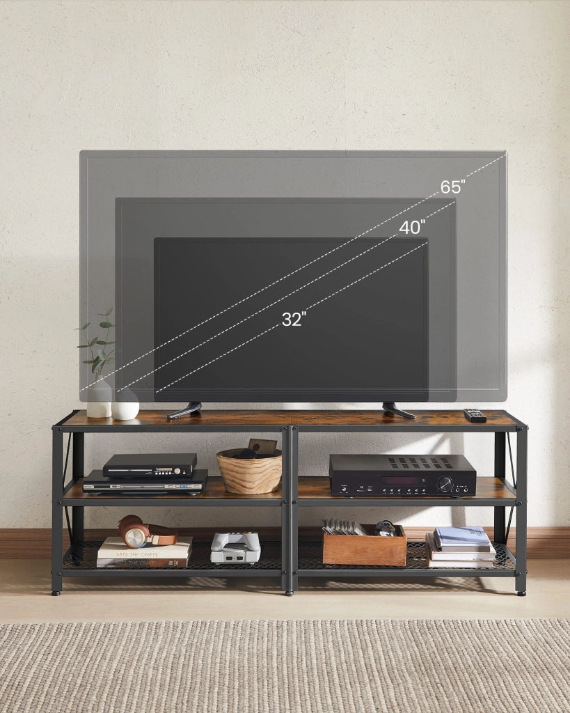 Mobile TV Valora in stile loft rustico marrone per soggiorno