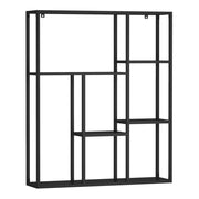 Mensola da parete in acciaio 90 x 75 x 18 cm nero 03_0007038