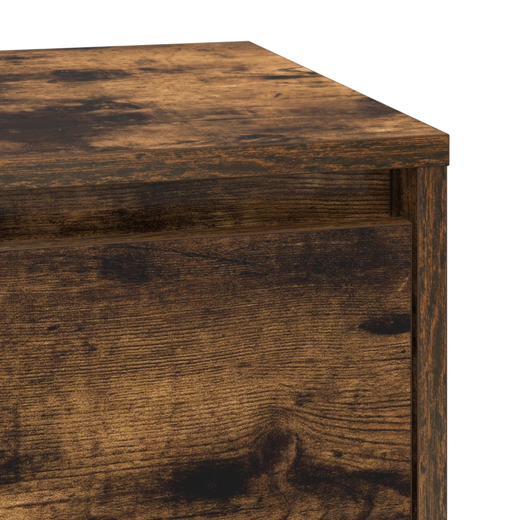 Comodino con LED Rovere Affumicato 39x34.5x65 cm Legno ingegnerizzato