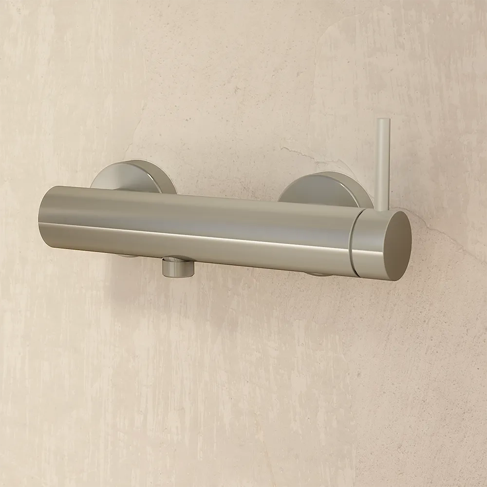 Set miscelatori: lavabo bidet senza scarico ed esterno doccia nickel spazzolato | Bette