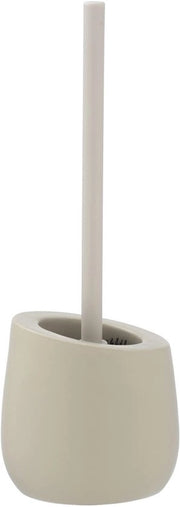 Set di accessori da bagno di alta qualità con ceramica - spazzola da WC con testa di spazzola in silicone - set di accessori da bagno - accessori da bagno in nero - set di accessori da bagno per doccia - eleganza moderna