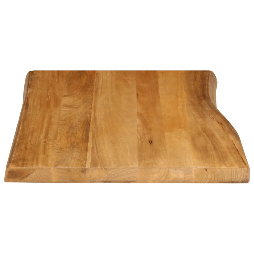 Piano per Tavolo 70x60x3,8cm Bordi Vivi in Legno Massello Mango 370787