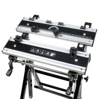 Banco da lavoro portatile e pieghevole max 100 kg altezza e inclinazione regolabili 77-107cm