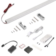 Kit barra per armadio Luxe, striscia LED 4,5x8 Neonlynx V, sensore di movimento RF Smart e convertitore Smart (24V DC)..