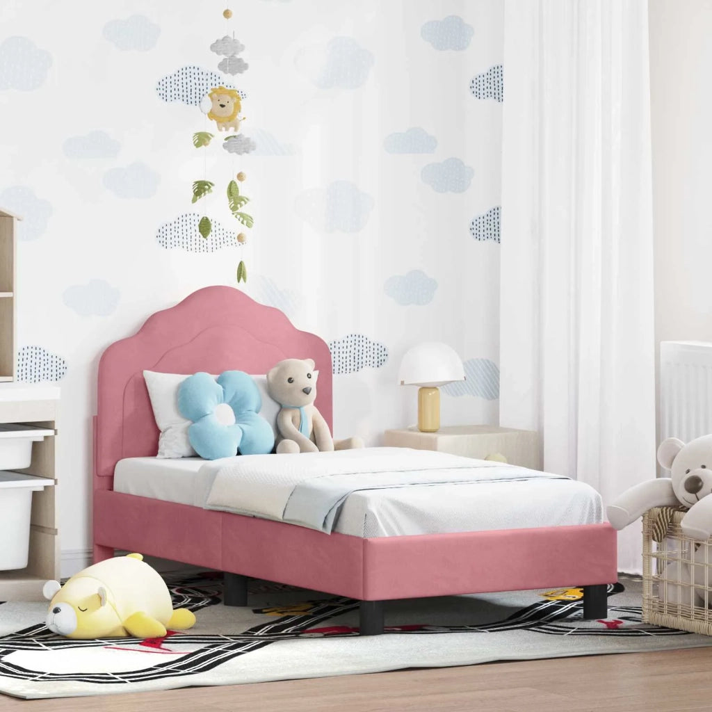 Struttura letto per bambini con testata Rosa 70 x 140 cm