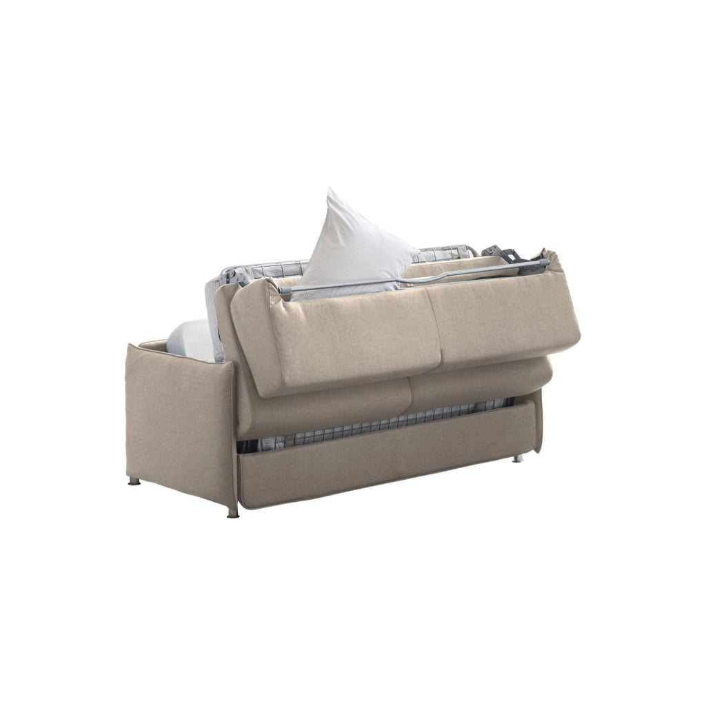 Cecina, Divano Letto 3 Posti Sfoderabile Made in Italy, 200x95 cm Grigio Tortora