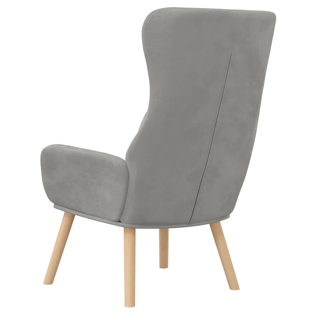 Poltrona Relax Grigio Chiaro in Velluto cod mxl 10345