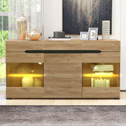 Credenza con LED e Cassetti ¨C Xylo ¨C Bianco, 3 Ante, Soggiorno