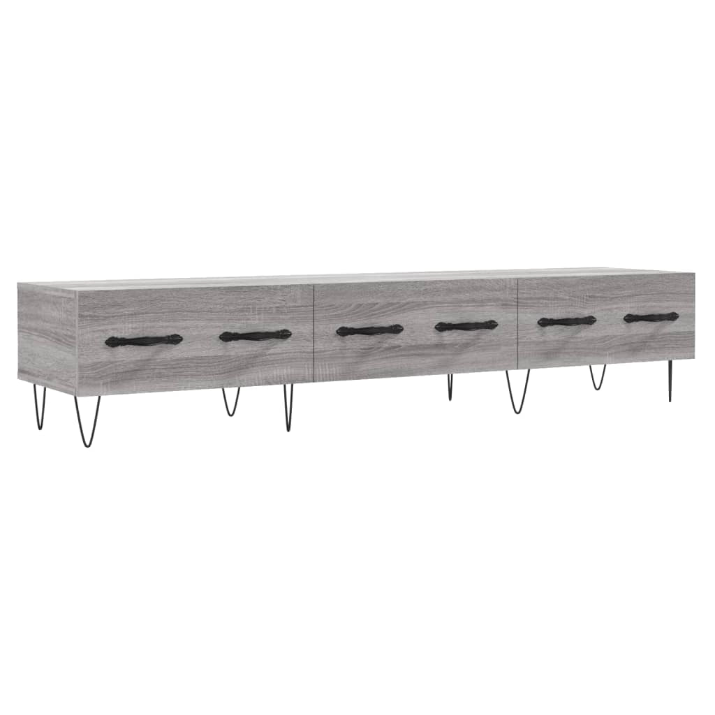 Mobile TV multimediale mensola TV credenza TV sala da pranzo soggiorno camera da letto Sonoma 150 x 36 x 30 cm legno ingegnerizzato grigio 02_0028414