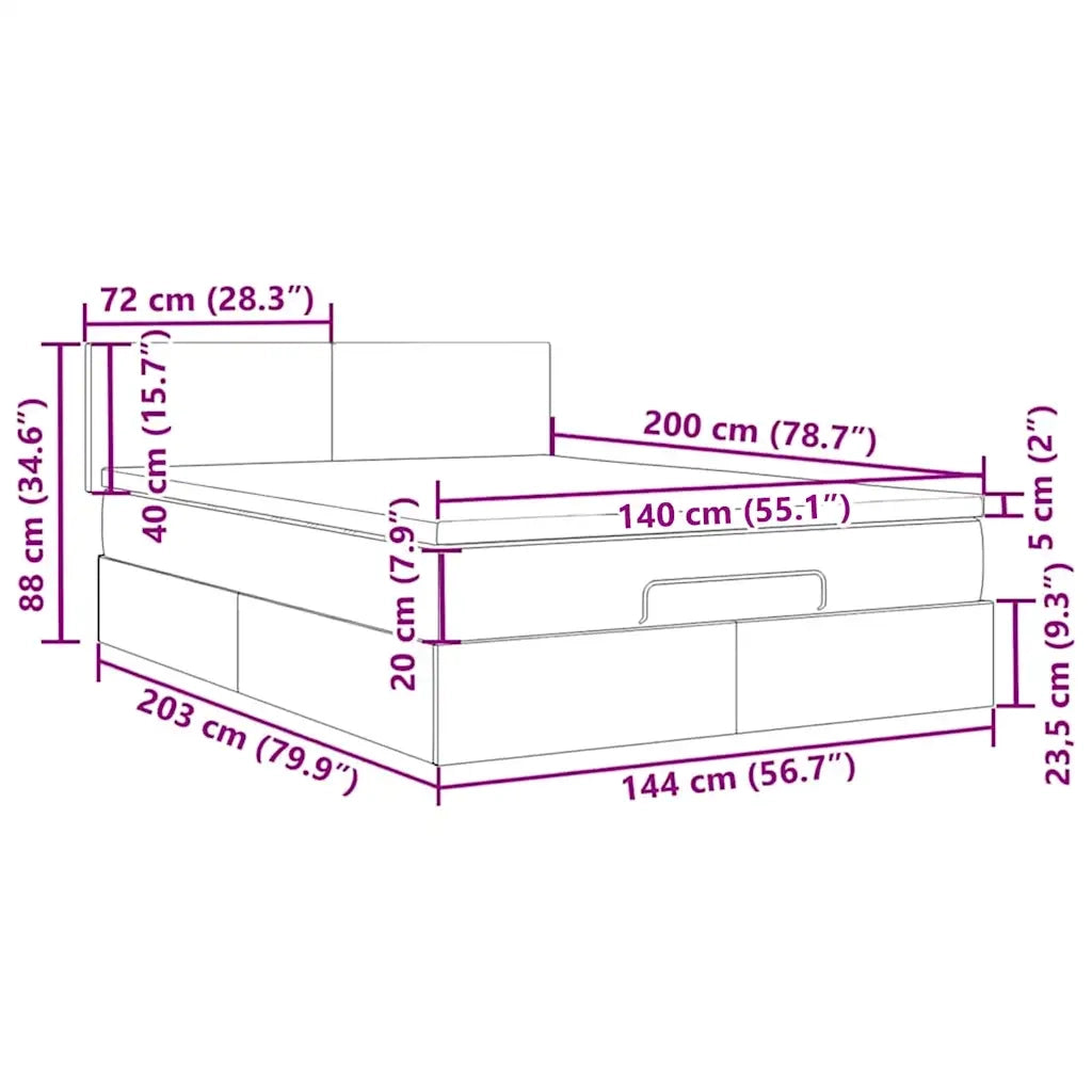 Testiera a LED Grigio Chiaro 144x5x118/128 cm in Velluto 3122332