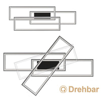 ZMH Lampada da soffitto LED grande dimmerabile telecomando RGB 50W per camera letto