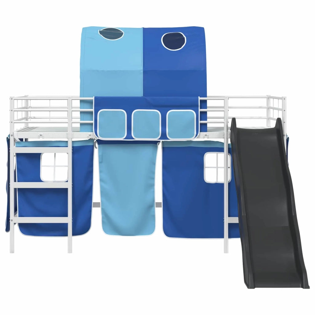 Struttura del letto loft per bambini Bianco e Blu 100 x 200 cm
