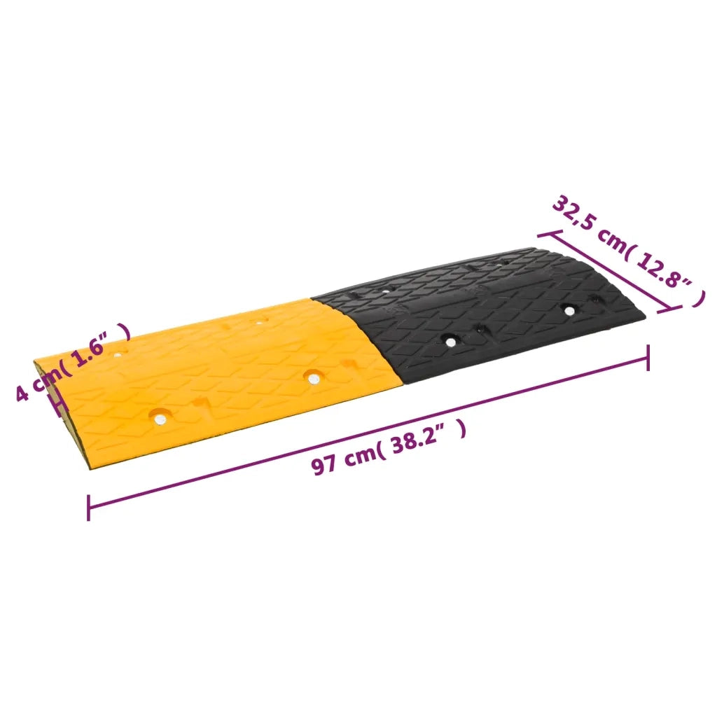 Dosso Giallo e Nero 226x32,5x4 cm in Gomma CFW8549099