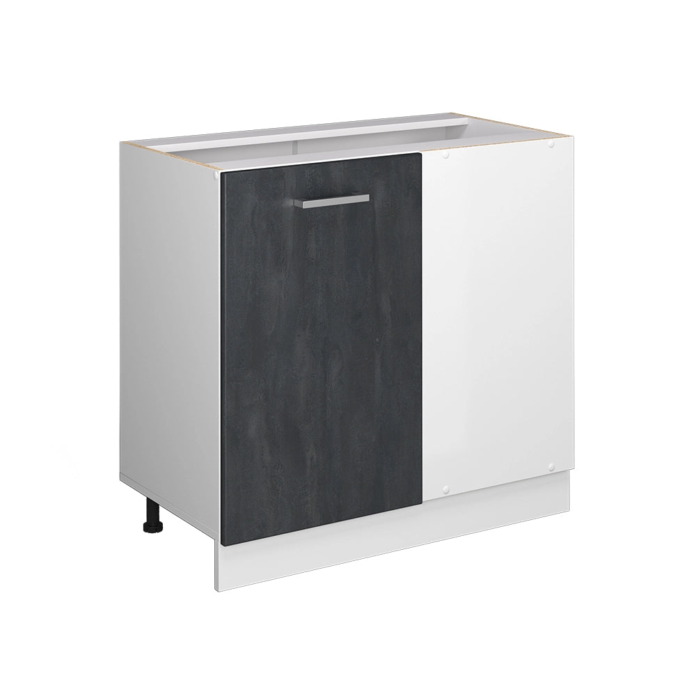 Vicco Frontale cucina Calcestruzzo nero 39.6 x 71.3 cm frontale del mobile per mobile base ad angolo