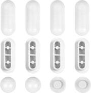 Buffer sostegno per coperchio di toilette, 12 pezzi, sostituzione supporto per cuscino in gomma per coperchio di toilette in bianco per uso domestico, ufficio, hotel.