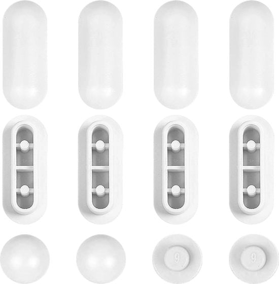 Buffer sostegno per coperchio di toilette, 12 pezzi, sostituzione supporto per cuscino in gomma per coperchio di toilette in bianco per uso domestico, ufficio, hotel.