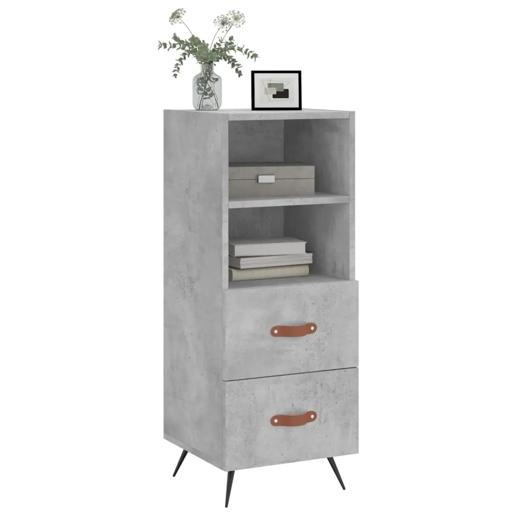 Credenza Grigio Cemento 34,5x34x90 cm in Legno Multistratocod mxl 104524